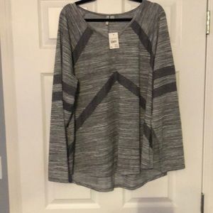 Cato grey long sleeve blouse size 22/24W